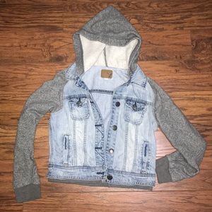 AE denim hoodie jacket
